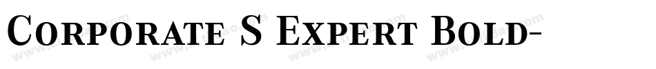 Corporate S Expert Bold字体转换